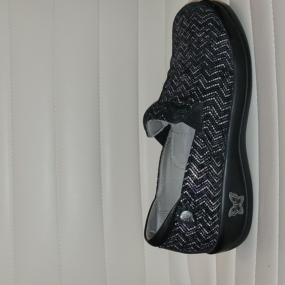 Alegria Kel-454 Zig Zag Black Multicolor Clogs Sz. 37 - Picture 2 of 8